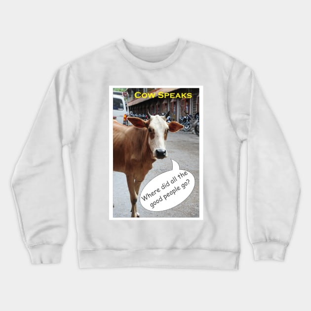 Street Cows Photography of India Crewneck Sweatshirt by PlanetMonkey